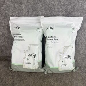 2 Packs Motif Breast Milk Storage Bags 8oz- 100 count per pack BPA free‎